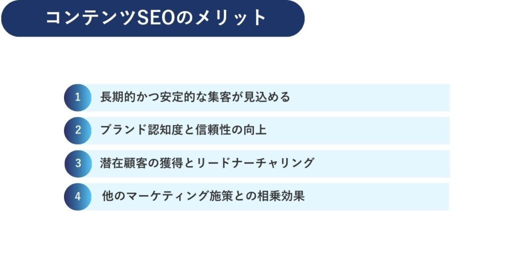 コンテンツSEOのメリット4選