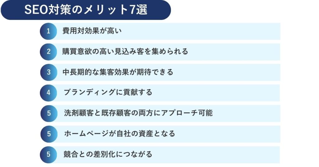 SEO対策のメリット7選